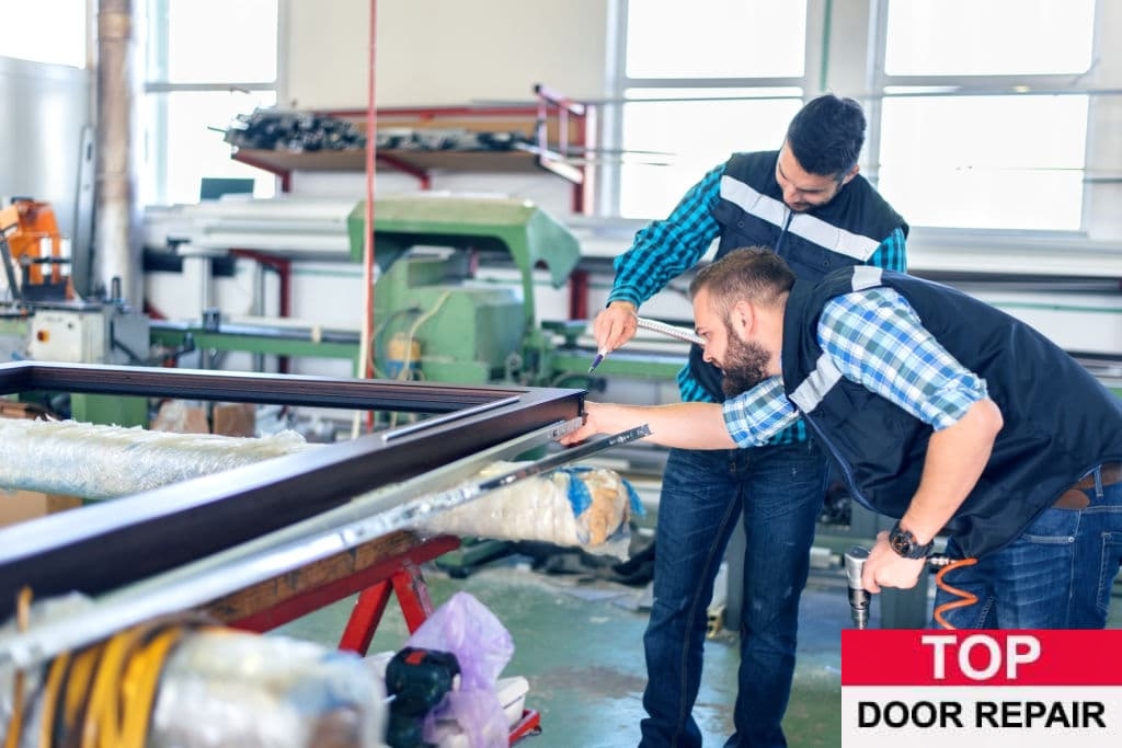The replacement of the door